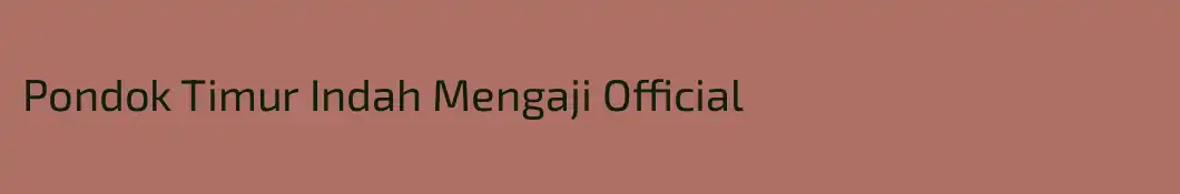 Pondok Timur Indah Mengaji Official